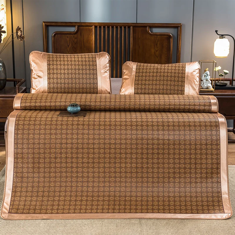 

Summer Cool mattress bamboo mat custom 1.8m bed straight tube 1.5 custom-made double-sided folding summer student grass mat
