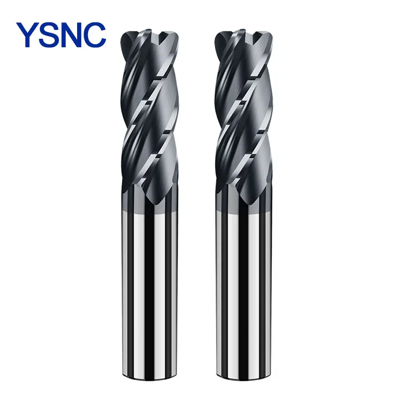

HRC62 4 Flutes CNC Corner Radius End Mill R Bullnose R0.5 R1 R2 Surface Machining Metal Router Tool Tungsten Steel CARBID CUTTER
