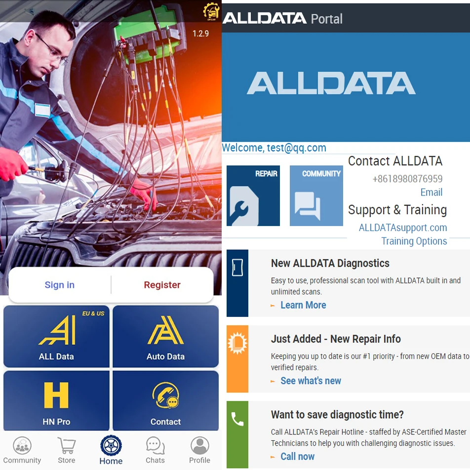 2025 Alldata Account Online Login versione completa schema di riparazione dati automatico Software dati Auto Haynes Pro supporto PC pagina web Android