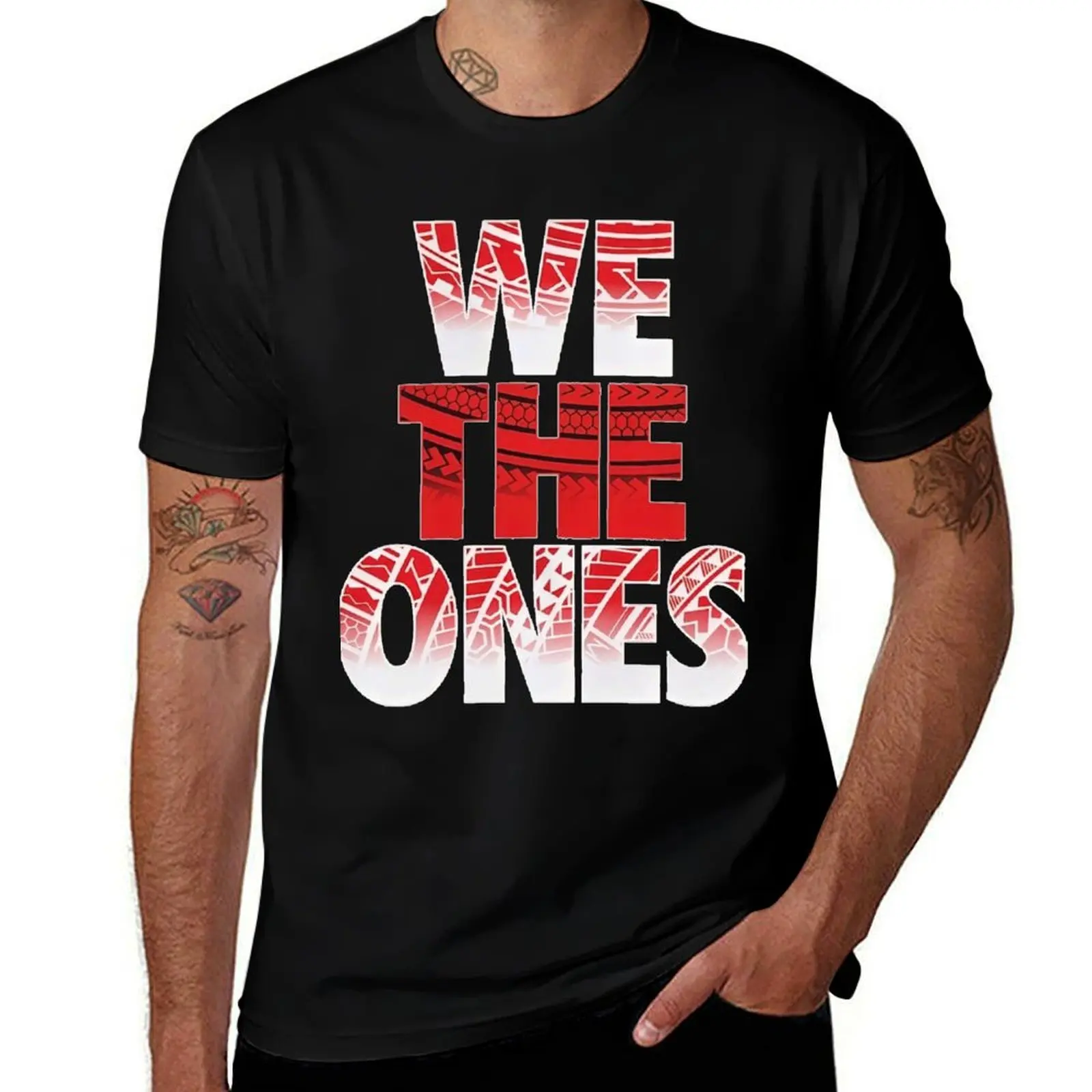 

The Usos We The Ones Tribal T-Shirt black cotton t-shirt plain for man package cotton tshirt 100% T-Shirt