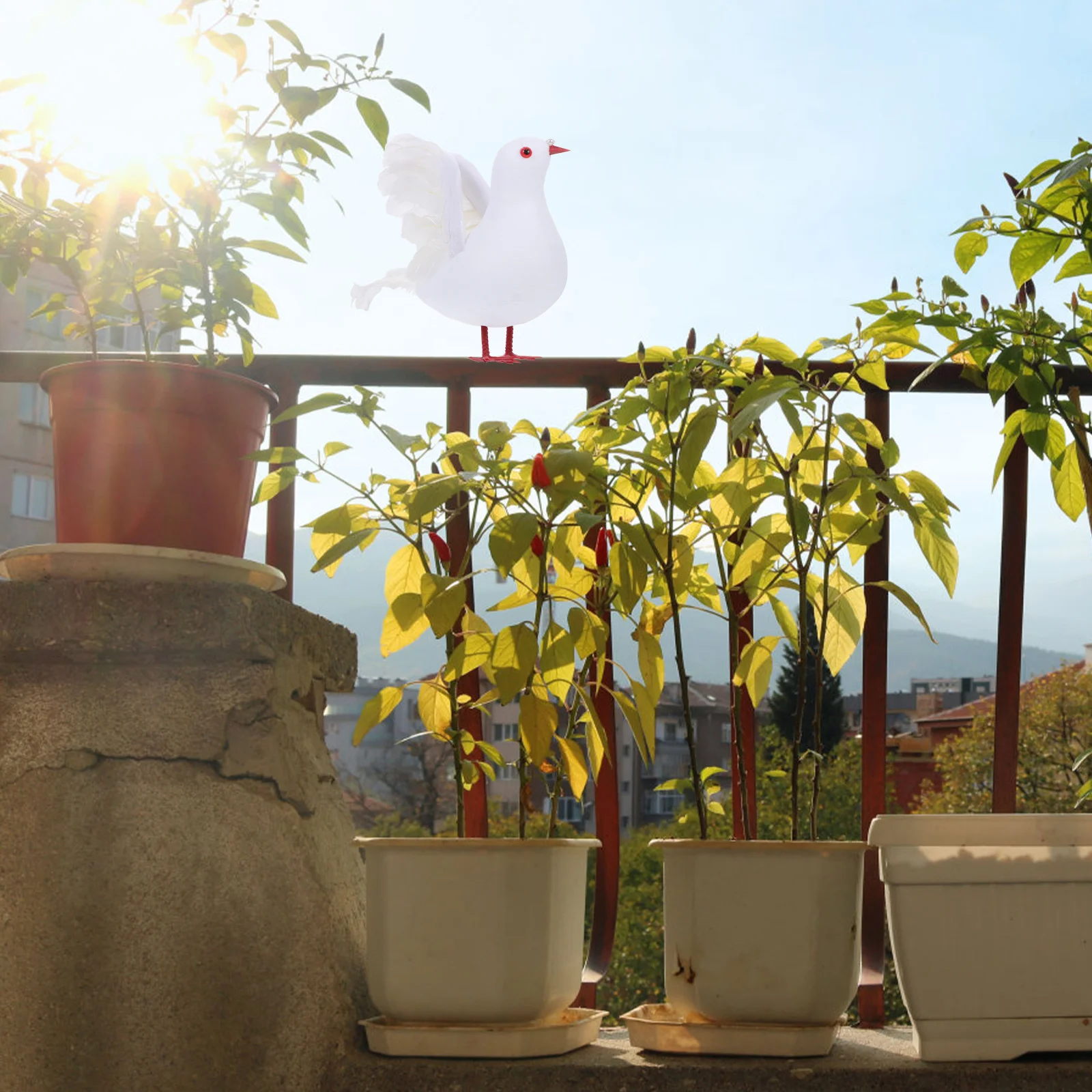 

1pc Simulation Dove Decor Lifelike Fake Pigeon Garden Yard Decoration Outdoor Peaceful Scene Ornament For Tree Decor Crafts