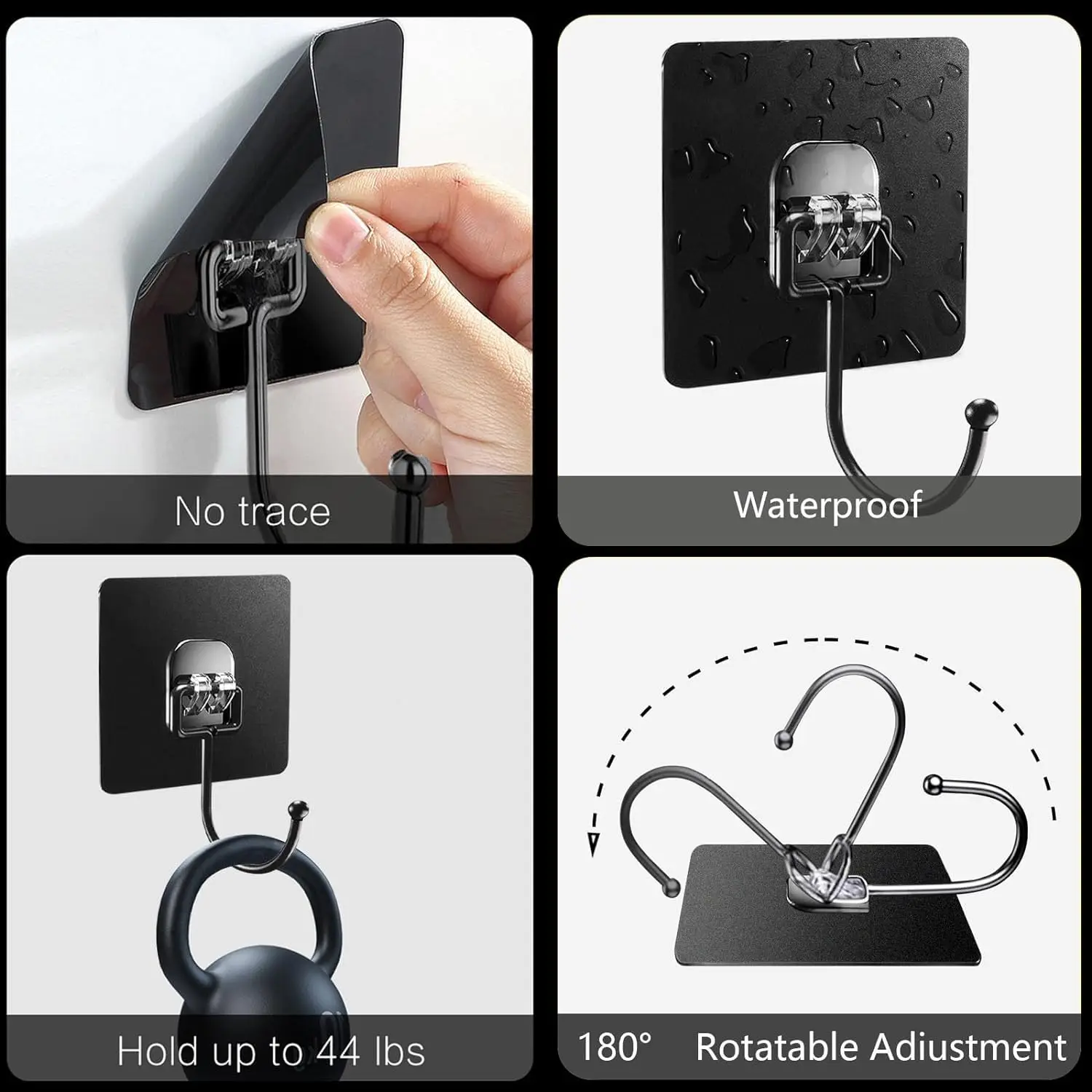 30pc Transparent Wall Mount Hooks - Strong Grip, Traceless, Easy Install, Multifunctional for Modern Decor image 3
