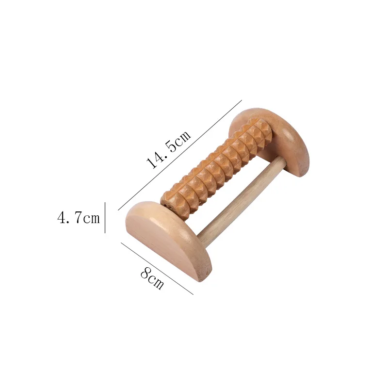 1pcs Foot Care Massage Stress Relief Relaxation Therapy Health Traditional Wooden Roller Chinese Style Massager