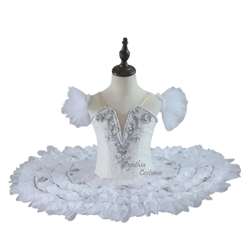 

White Swan Lake Classical Tutu With Bodice Hooks Snowflakes Ballet Stage Costume The Nutcracker Ballet Dance Costume for girls