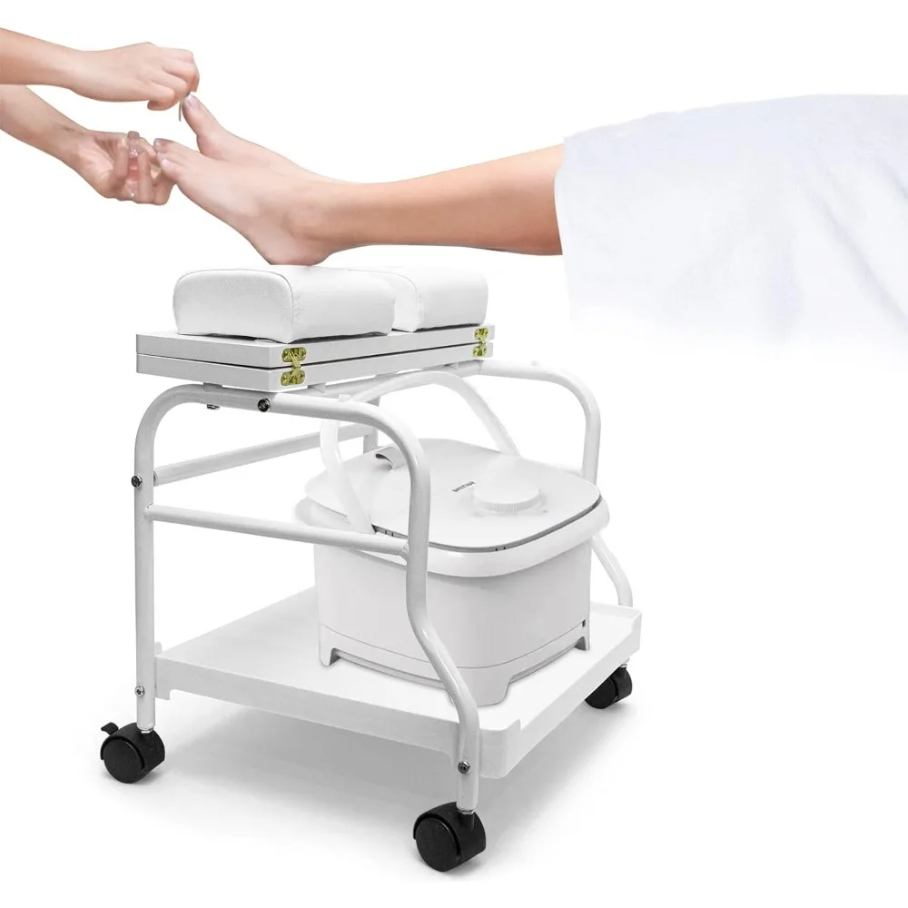 

Beauty Salon Nail Or Foot Bath Spa Portable Esthetician Trolley Cart for Foot Rest Pedicure Manicure Funiture Massage Table Salo