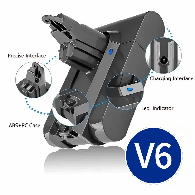 Vacuum Cleaner Rechargeable Battery for Dyson V6 V7 V8 Series SV07 SV09 SV10 DC58 DC31 DC34 Absolute Fluffy Animal Pro Battery