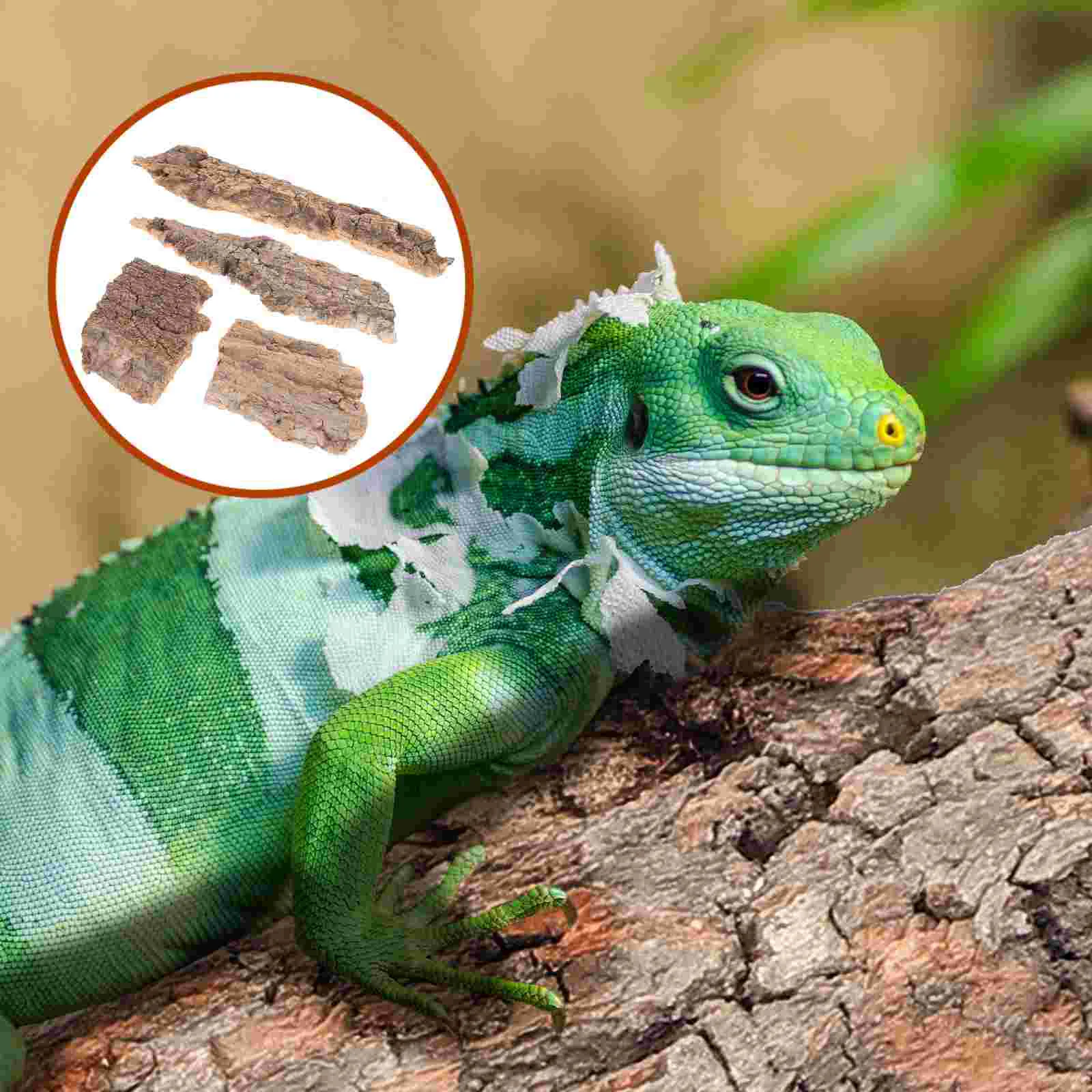 

4pcs Climbing Platform Decoration for Reptile Tank Bark Crested Gecko Background Terrarium Accessories Decor