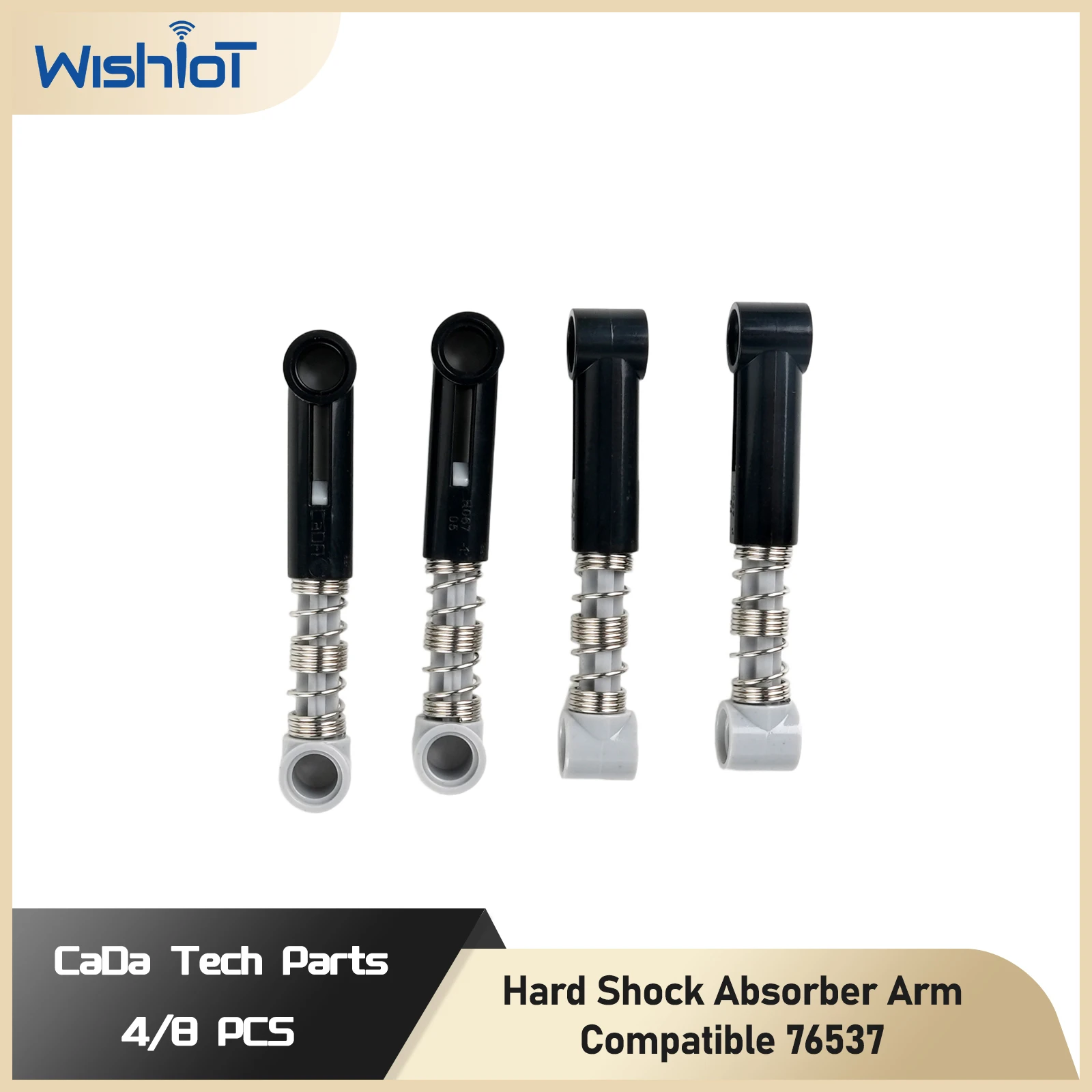 MOC Technical Parts Cada Black Hard Shock Absorber Arm Suspension Spring Compatible with legoeds Buiding Blocks 76537 731c04