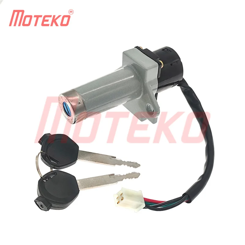 BX20070138 Interruptor de encendido con llave y 4 conectores hembra para BRAVA ALTINO150 KEEWAY RKV200 HONDA CG150