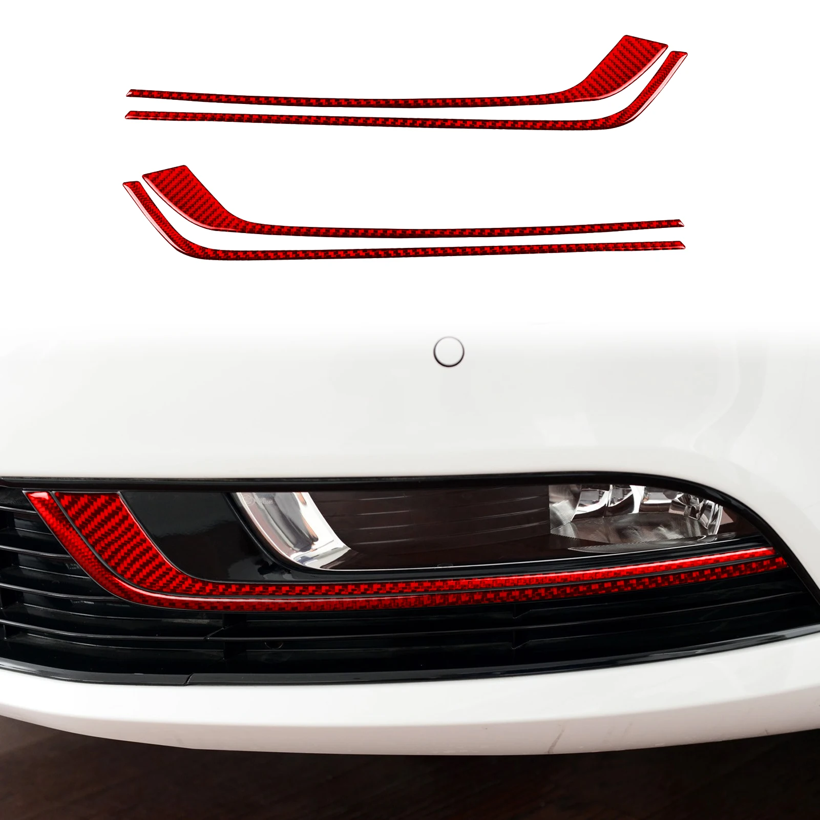 For VW Passat CC 2012-2018 & Passat B7 2012--2016 Carbon Fiber Fog Lights Car Interiors Accessories Decorations Stickers