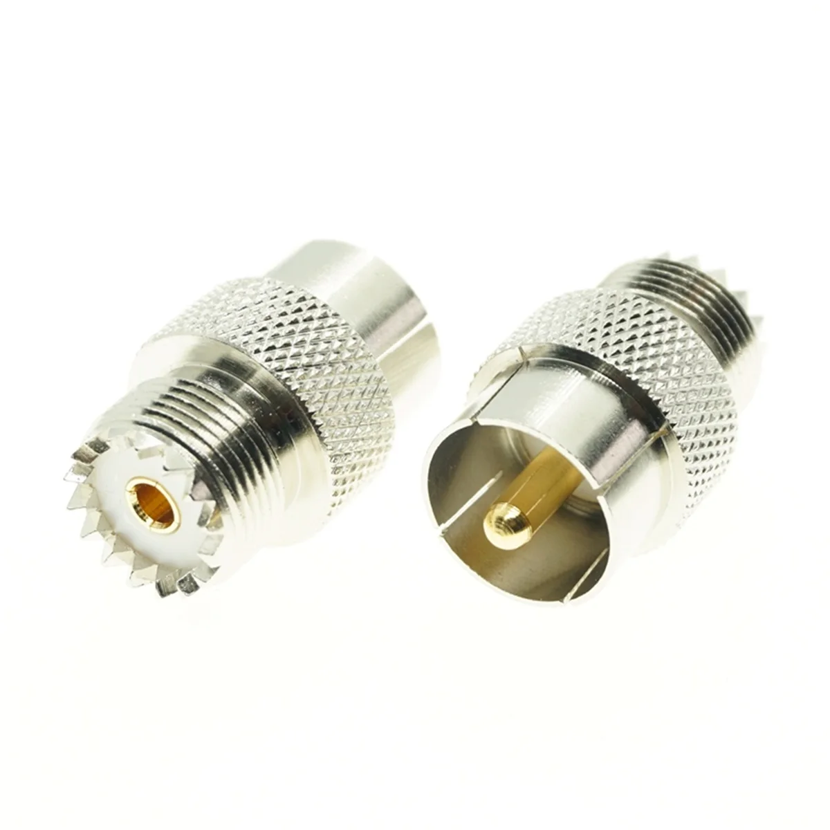 

UHF Male To UHF Female Push-On Quick PL-259 SO-239Plug Brass Straight RF Coaxial Adapters