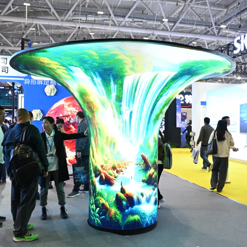 Indoor Advertising Full HD Video Panel LED Screen Flexible P1.86 P2 P2.5 LED Screen Display Soft Vertical Flexible LED Display - view 3