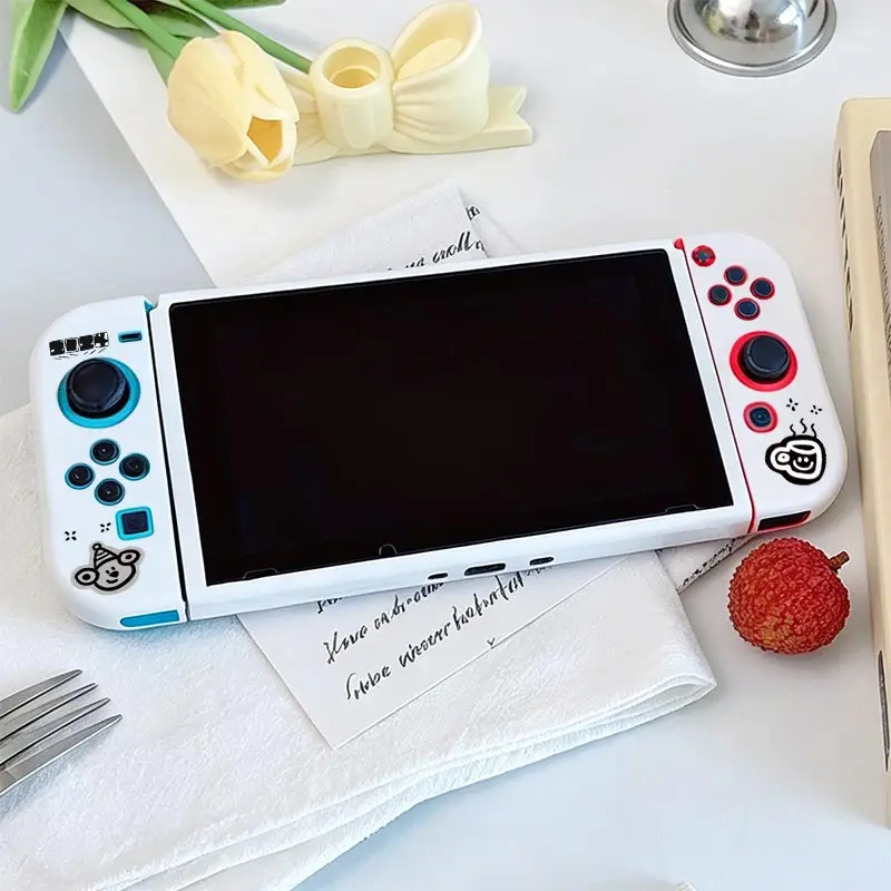Split Protective Cover for Nintendo Switch NS Game Console TPU Split Protective Case Anti-Scratch Shell Protector