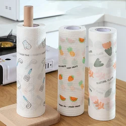 Multi Functional Tearable Non-woven Fabric 50 Pcs/Roll Of Reusable Lazy Rags Kitchen Cleaning Dish Cloth Hand Towel Rolls