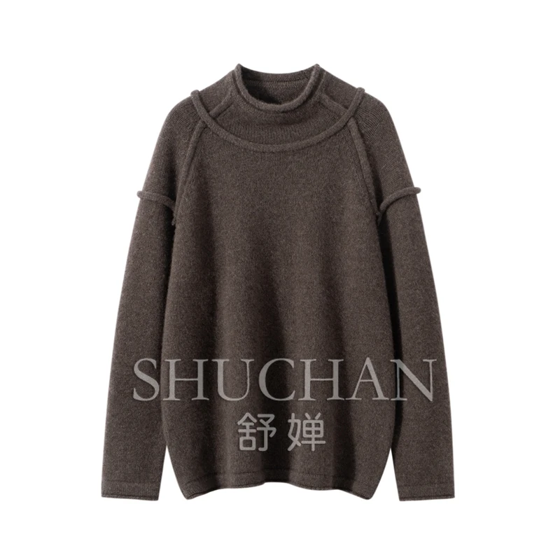 

232012, осенне-зимний новый женский кашемировый свитер, пуловер из 100 чистого кашемира, утепленный топ, пуловер, одежда, 390 г