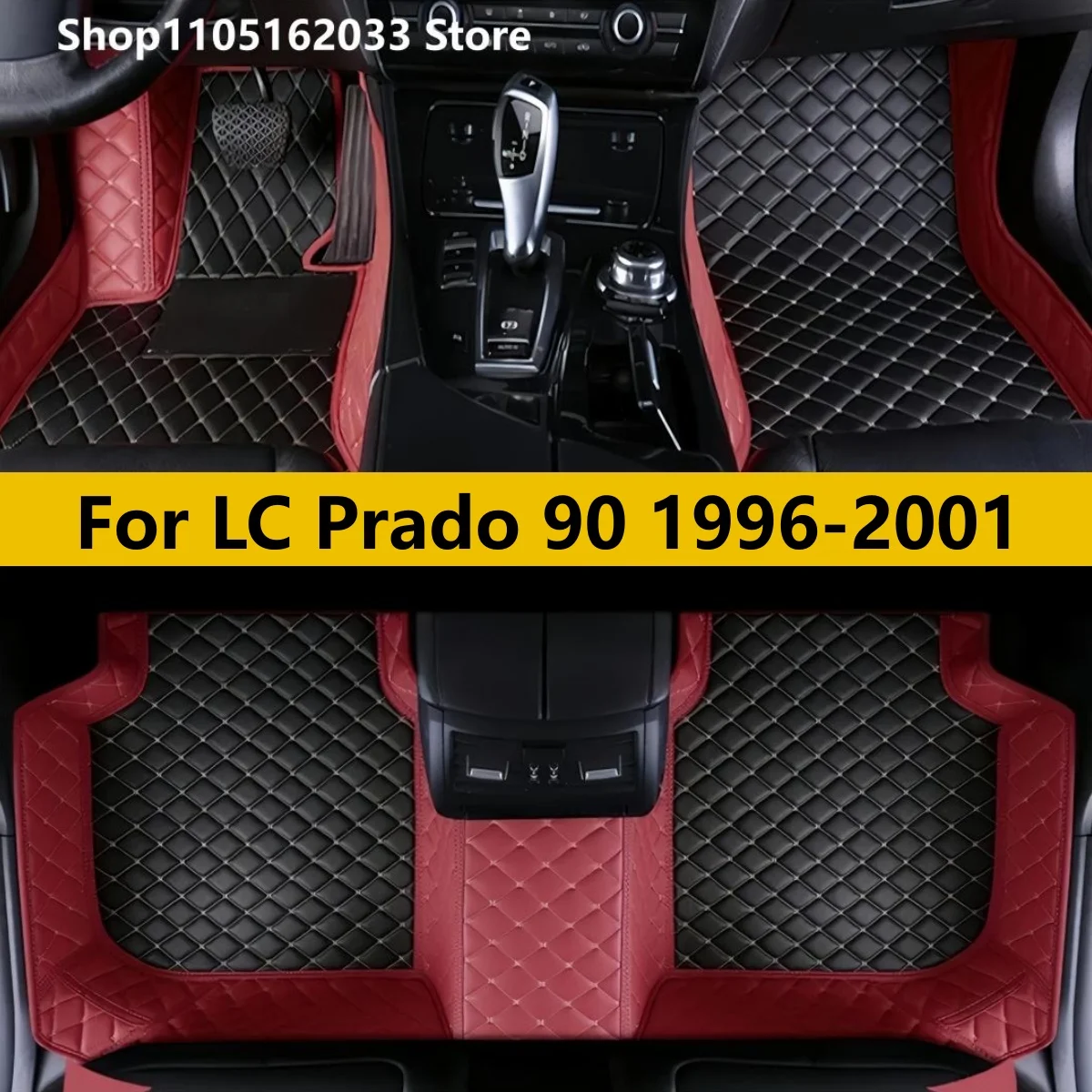 Custom Automotive Car Floor Mats For LC Prado 90 1996 1997 1998 1999 2000 2001 Auto Luxury Leather Men Women Full Coverage