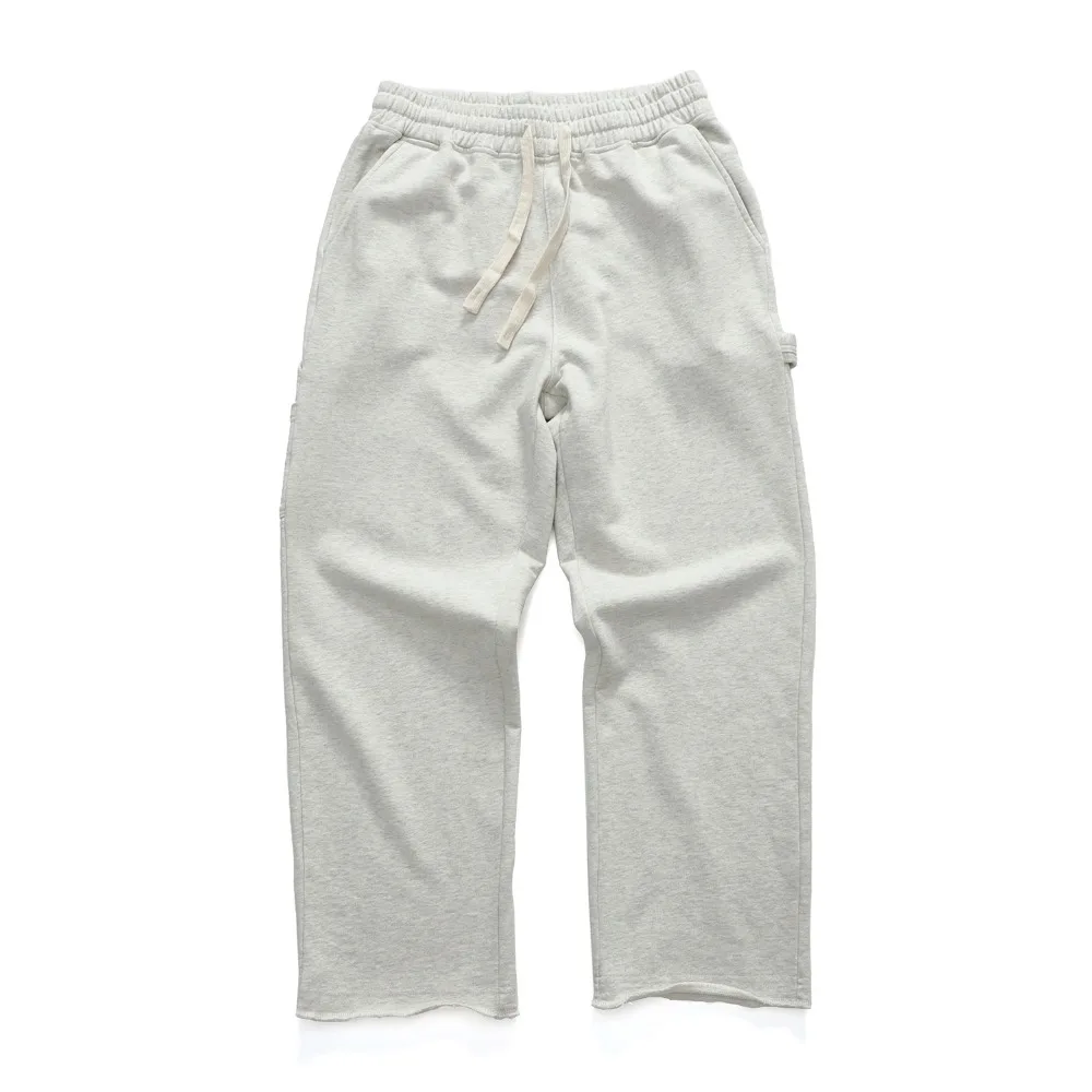 스트레이트 니트 스웨트팬츠 남성용 가을 겨울 스트레이트 캐주얼 팬츠 아메리칸 스타일 밴딩 카고 바지