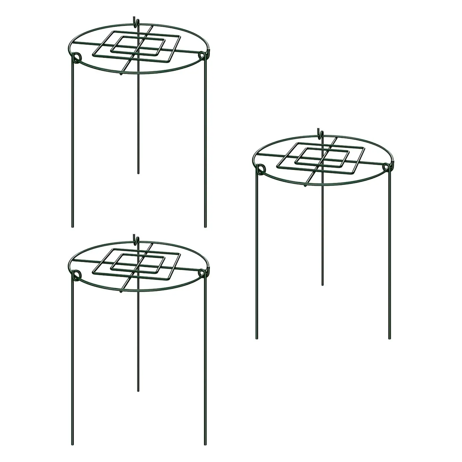 3Pcs Peony Cages and Supports Plant Support Rings Rust Resistant Grow through Hoops for Agapanthus Roses Peonies Flowers