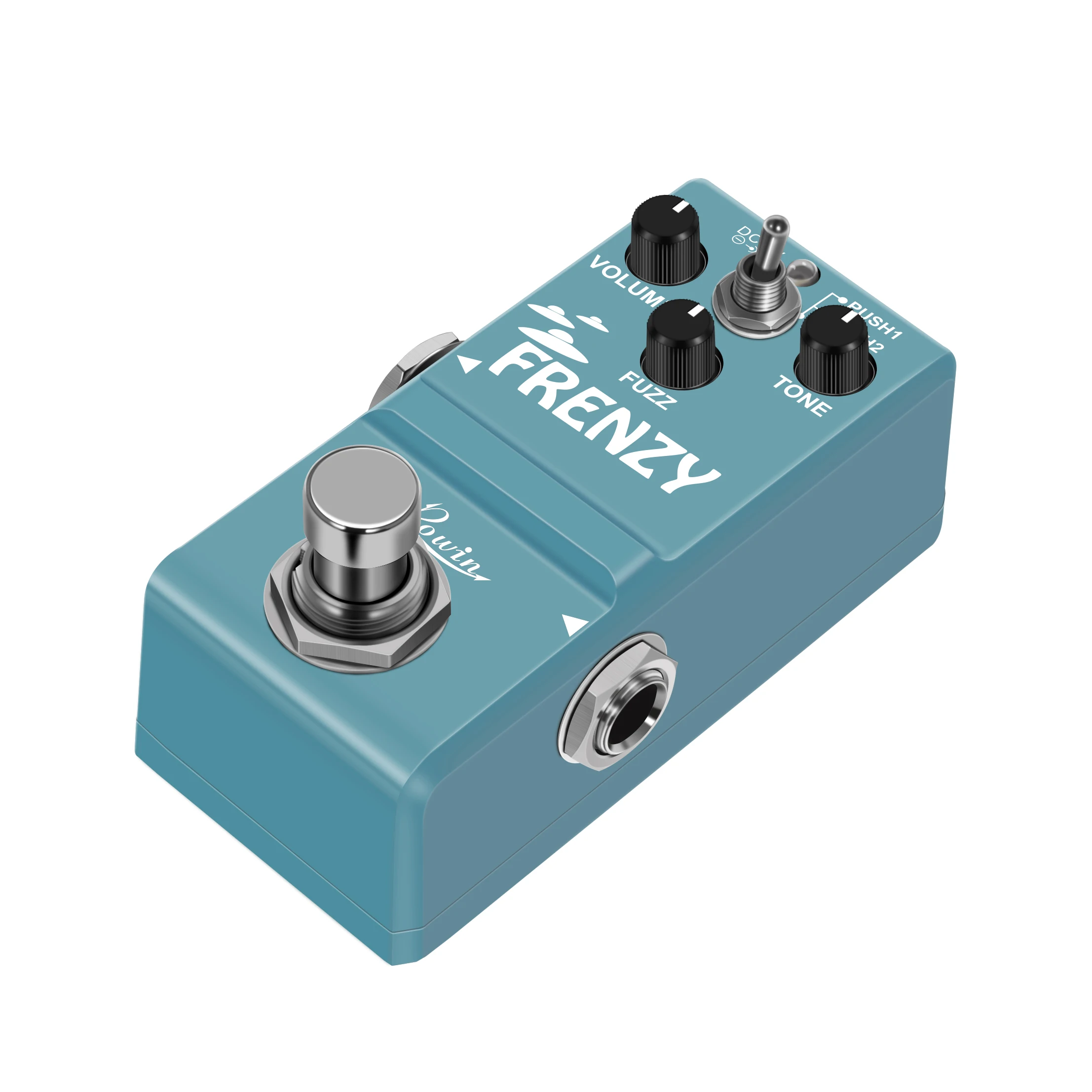 Rowin Electric Guitar Deep Fuzz Pedal Fuzzy Tone Frenzy Tiny Pedal Full Metal Shell 2 Modes For Bass Guitars Fuzz Nano Pedal
