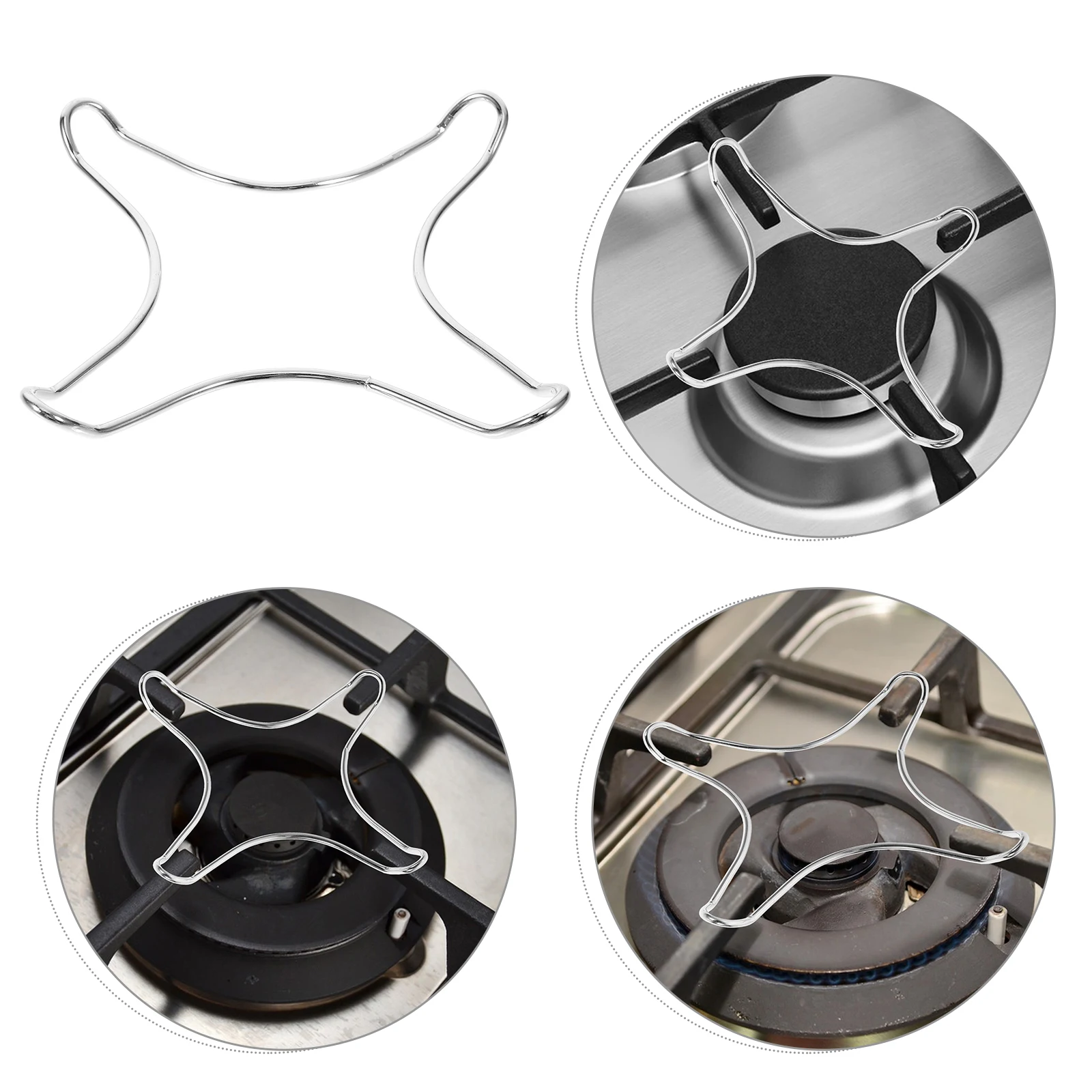 

Stainless Steel Gas Stove Auxiliary Rack Heat Diffuser Small Pot Holder Brackets Burners Wok Accessories Electric Cooktop