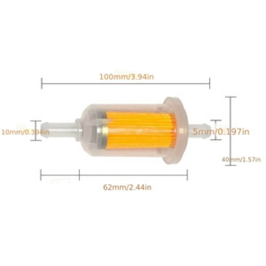 10MM Large Bore Long Style Fuel Filter Oil Cup Replacement Spare Part for Motorcycle Scooter Dirt Bike ATV Off Road