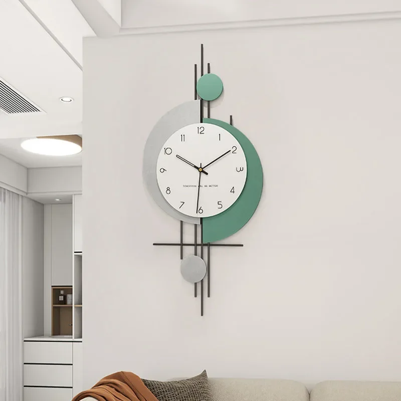 Design Unique Wall Clock Minimalism Creative No Sound European Watch Long New User Bonus Aesthetic Reloj De Pared Decorarion