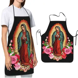 Gifts for Men Women Chef Apron Our Lady Of Guadalupe Virgin Mary Accessories BBQ Aprons Adjustable Water & Oil Resistant