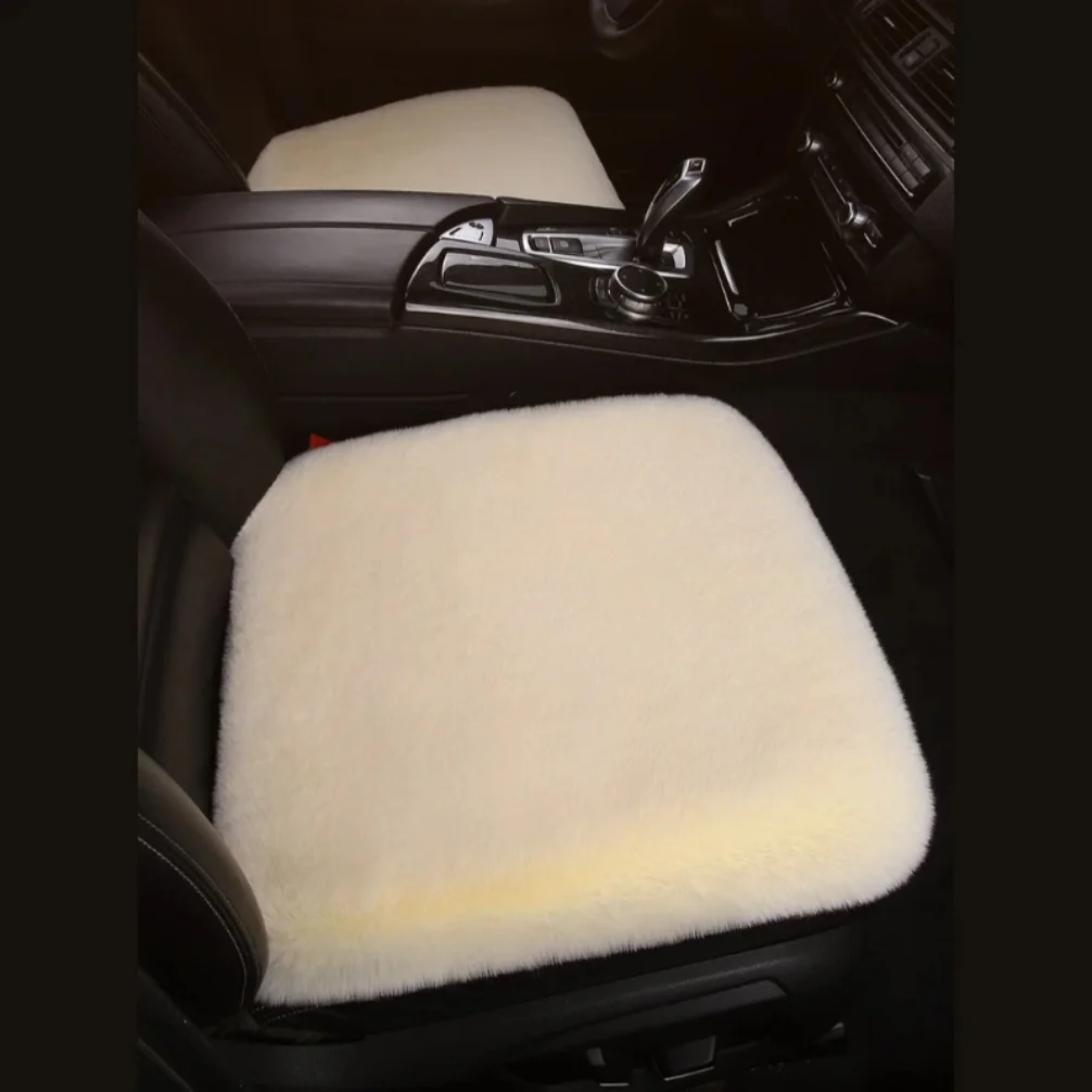 

Plush Car Front Seat Cushion, Winter Soft Warm Fuzzy Car Seat Pads Mats Universal Fit, Front Car Seat Pad Cushion Cover