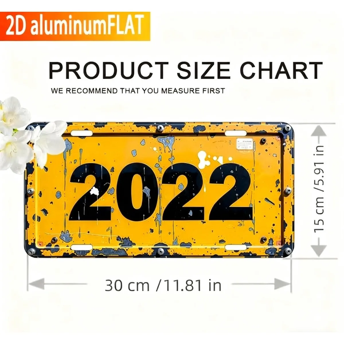 Vintage Distressed Birth Year Number 2000 2001 2018 2019 2020 2021 2024 2025 License Plate Set Aluminum Metal Painting High Defi
