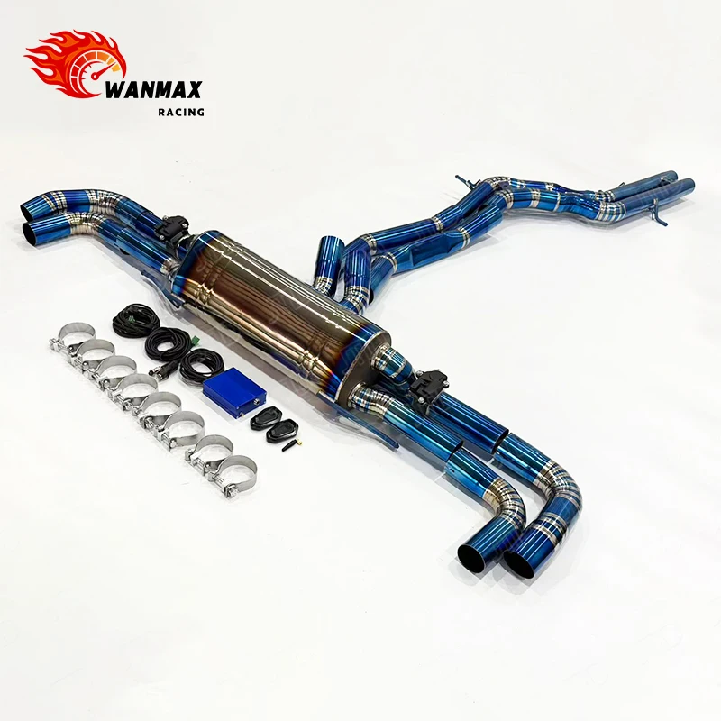 Performance Titanium Exhaust for  RSQ8 4.0T V8 Blue Burnt Pipes with Electronic Valve Improves Throttle & Sport Sound