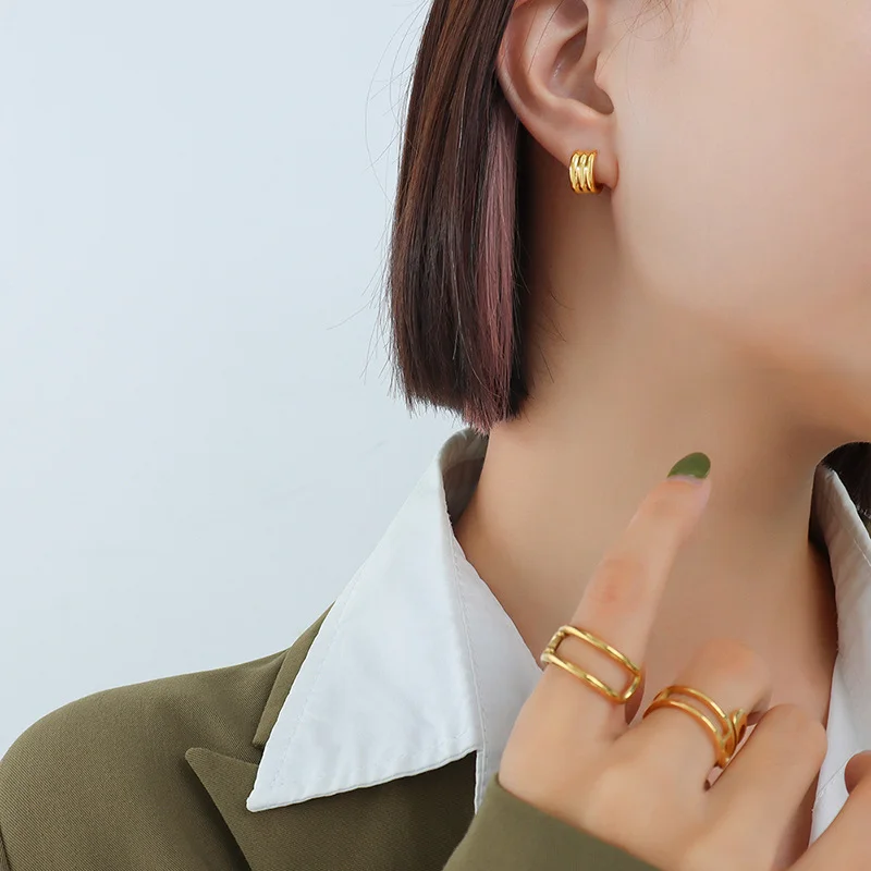 أقراط خطافية رائعة على شكل زهرة متفتحة إكسسوارات بسيطة أقراط متدلية على شكل نبات ذهبي وفضي اللون للنساء مجوهرات