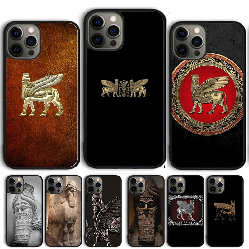 Lamassu Assyrian Mesopotamian Phone Case Cover For iPhone 15 16 14 13 12 Pro Max mini 11 Pro Max XS X XR Plus Coque