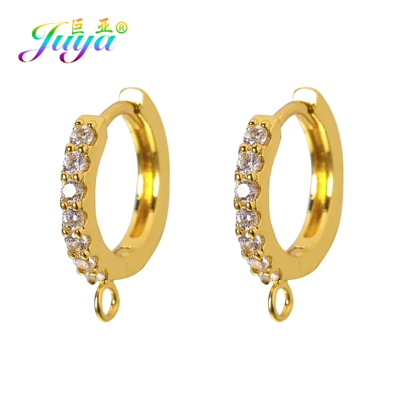 Juya 18 Karat vergoldet versilbert kreative Basic Bail Ohr draht Verschluss Ohrring Haken Zubehör für DIY Frauen trend ige Ohrring herstellung – Detail 3