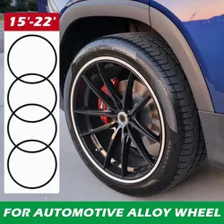 4PCS Automotive Alloy Wheel Protector Ring Anti-Scratch HubCap Patch R15 R16 R17 R18 R19 R20 R21 R22 Full Rim Cover Accessories