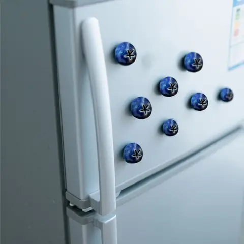 पोर्टेबल ब्लूबेरी फ्रिज मैग्नेट रेज़िन छोटे ब्लूबेरी फ्रिज मैग्नेट सजावट व्यावहारिक रसोई सजावट घरेलू सामान 10 best sales राल चुंबक - №9