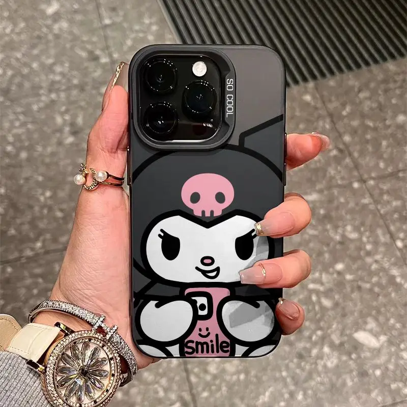 

Sanrio Kurome Phone Case Iphone 15/15Por/15Pormax/14/13/12/11 Cute Kawaii Soft Glue All Inclusive Cartoon Anti-Fall New 2024