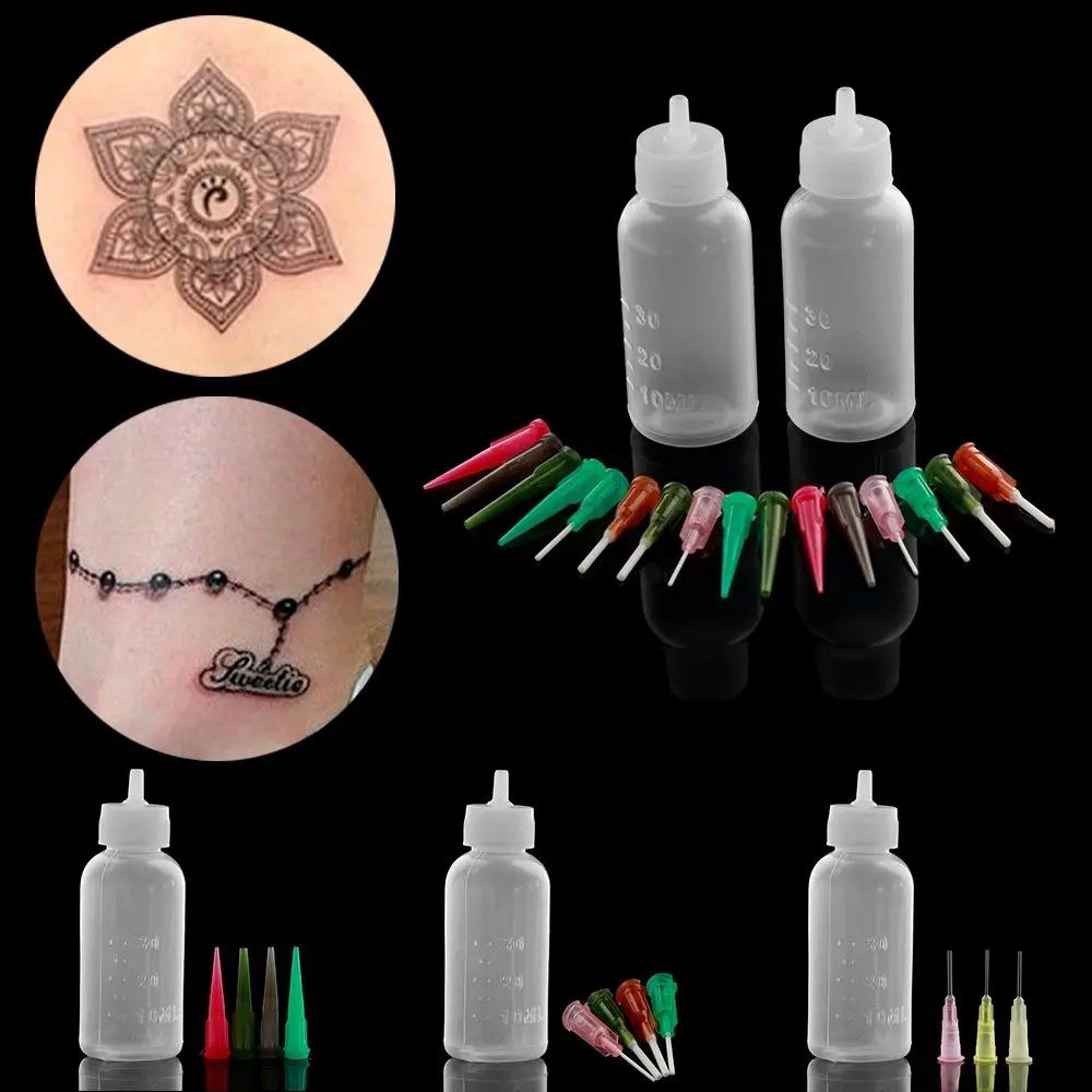 Cool Make Up Fashion Nozzle Drawing Making Tool Body Art Tattoo Bottle Henna Kit Applicator