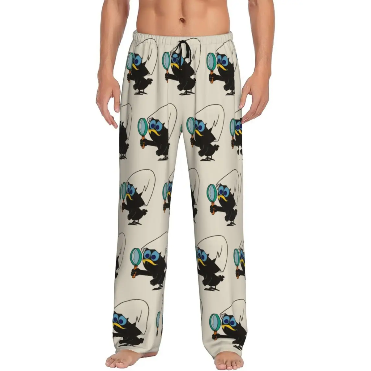 

Мужские пижамные штаны Calimero с индивидуальным принтом, милые мультяшные штаны для сна и отдыха с карманами