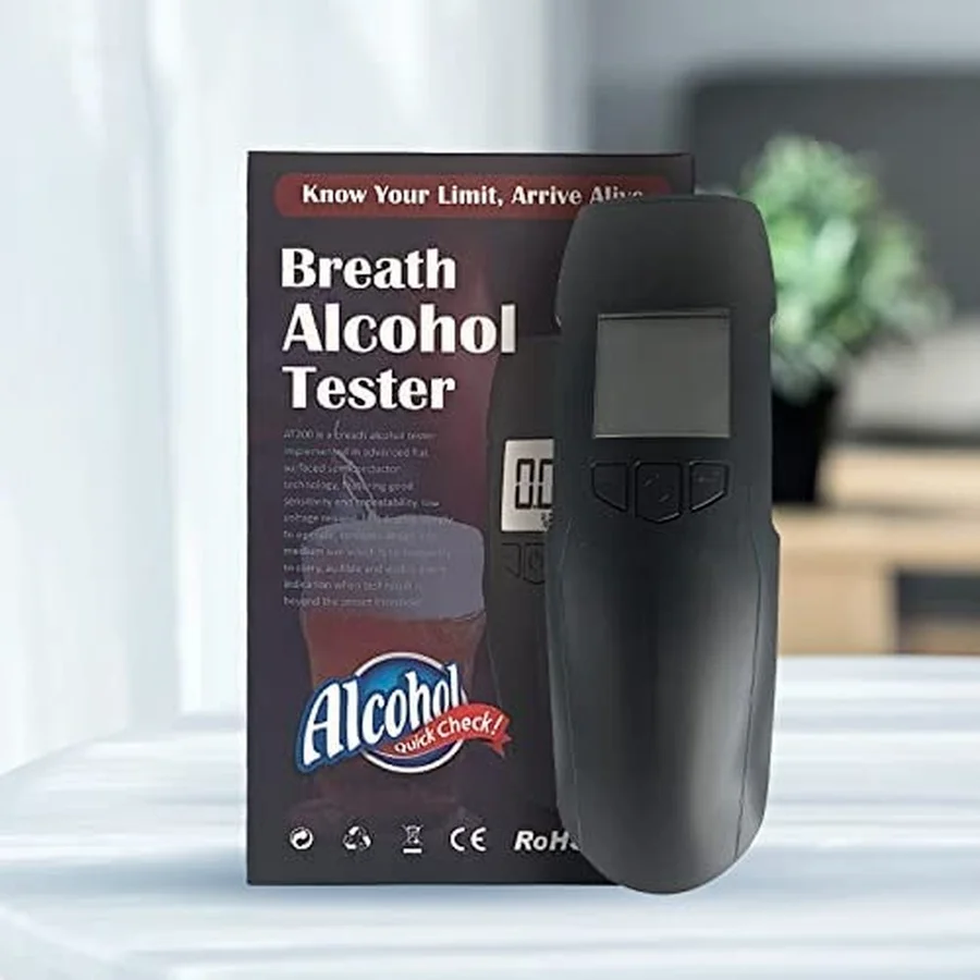 Digitális kijelző breathalyzer Alkoholok teszter Maroktelefon breathalyzer ledes kijelző Élősövény teszter 5 mouthpieces Szabatosság