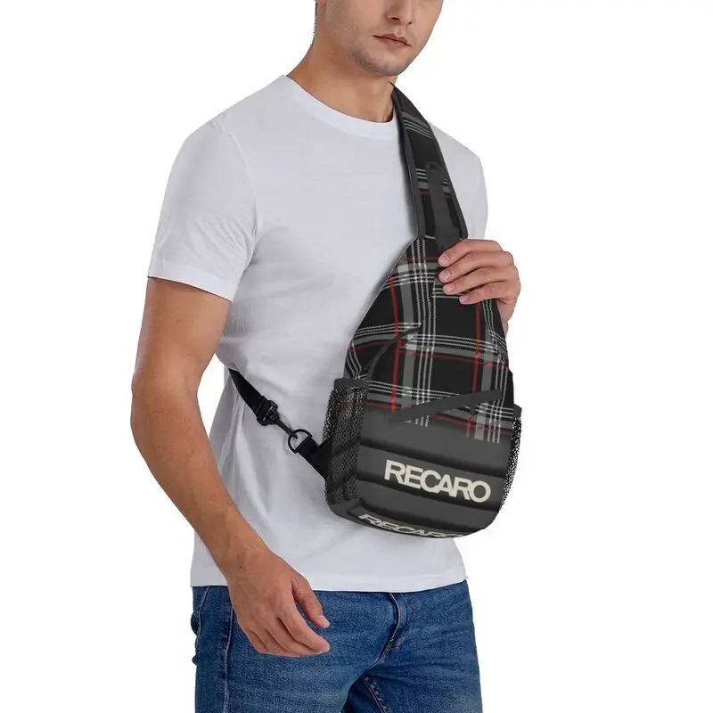 Recaros Logo Sling Chest Bag Customized Shoulder Crossbody Backpack for Men Traveling Daypack