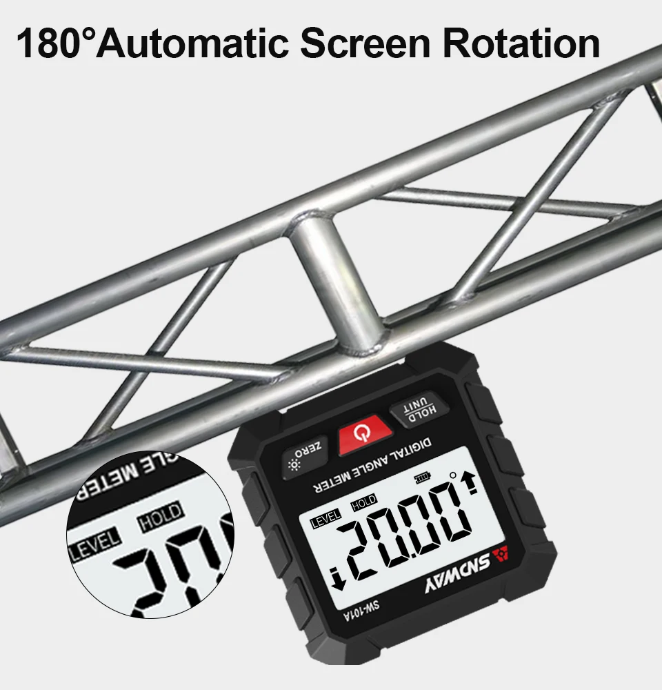 SNDWAY Digital Angle Meter clinometro Level Box goniometro Angle Finder goniometro Slope Tilt strumenti di misurazione inclinometro