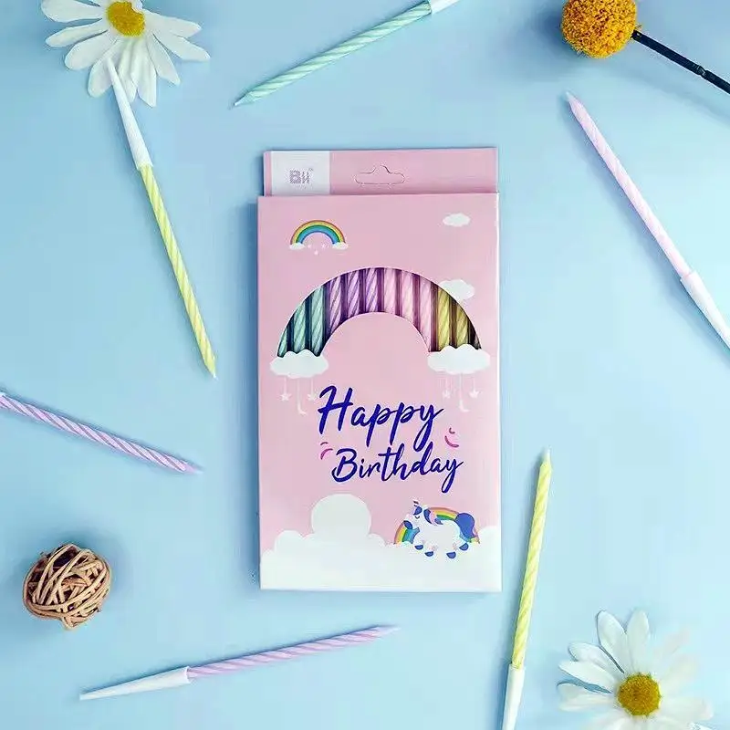 カラフルな赤いキャンドルセット、ハッピーバースデー、スラダーケーキ、スパイラル、子供、大人、ベーキング、パーティー用品、結婚式、男の子、女の子、12個