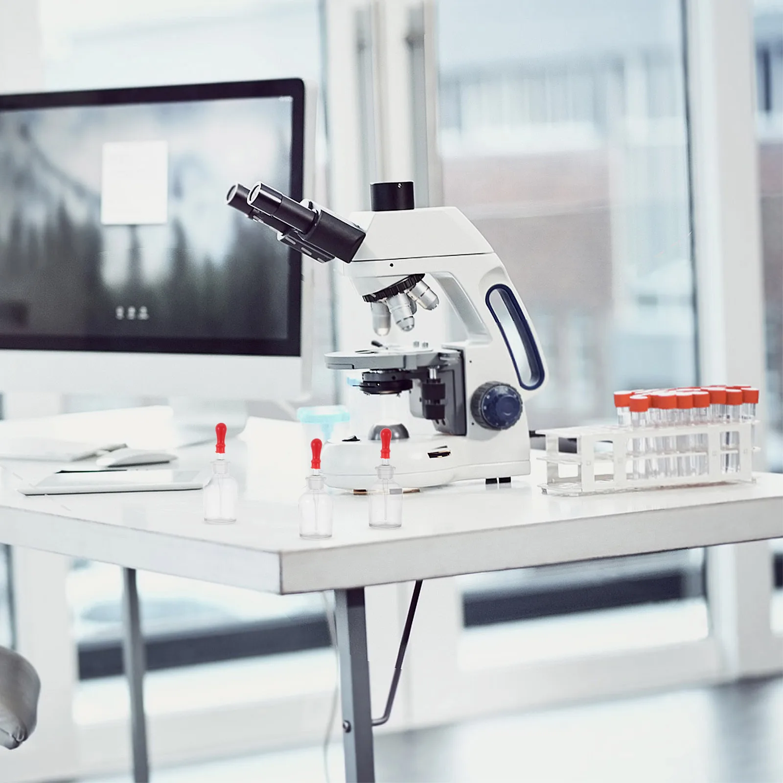 

10 Pcs Laboratory Glass Dropper Bottle Chemistry Amber Bottles with Empty for Oil Droppers Essential Oils