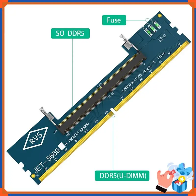 

Compact DDR5 Laptop Memory Slot To DDR5 Desktop Adapter Card SO DDR5 To DDR5 Laptop Adapter Card Converter