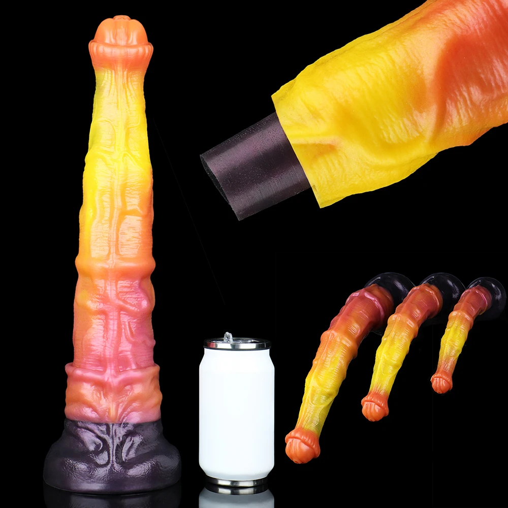 NSFU Huge Realistic Horse Dildo S/M/L Silicone Anal Plug Monster Dildos Anal Sex Toy Sucker Alien Penis For G Spot Prostate