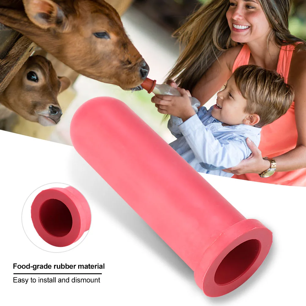 5Pcs Little Cow Calf Milk Nipples10cm Length Rubber Milk Drink Nipple Farm Animal Feeding Supplies