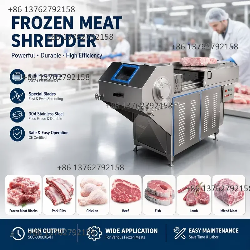 【2026】 High Efficiency Frozen Meat Breaker Machine Industrial Meat Crusher For Chicken Beef Pork