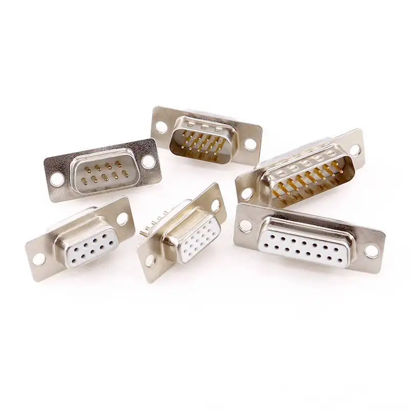 2 Stück DB9 Lötanschluss, vergoldet, 232 Serieller Port-Stecker, männlich/weiblich, DB15/25/37 COM – Detail 2