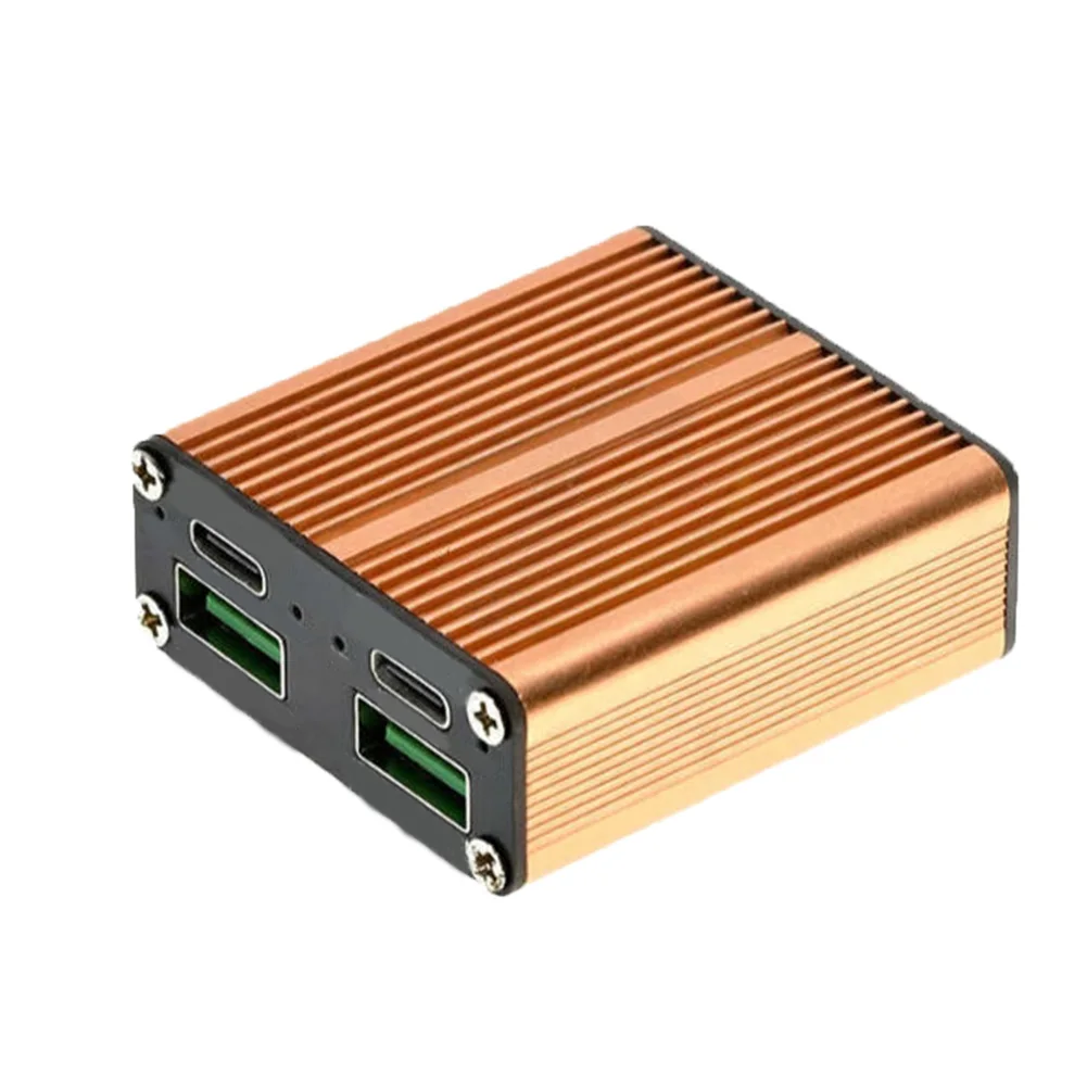 140W Dual-Port Fast Charging Module for USB-C Devices with Aluminum For Alloy Construction and Compact Dimensions