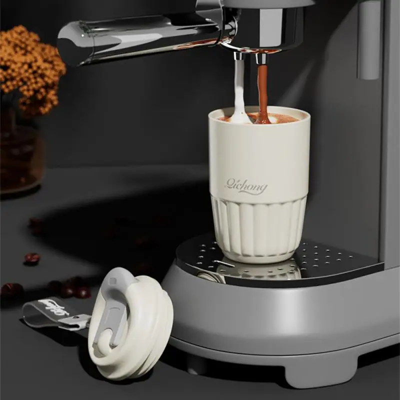 Thermos Cup Durable Ceramic Liner Quality Convenient A Double Drink Anti-fall Thermos Cup Coffee Cup Seal Lanyard Design Smooth